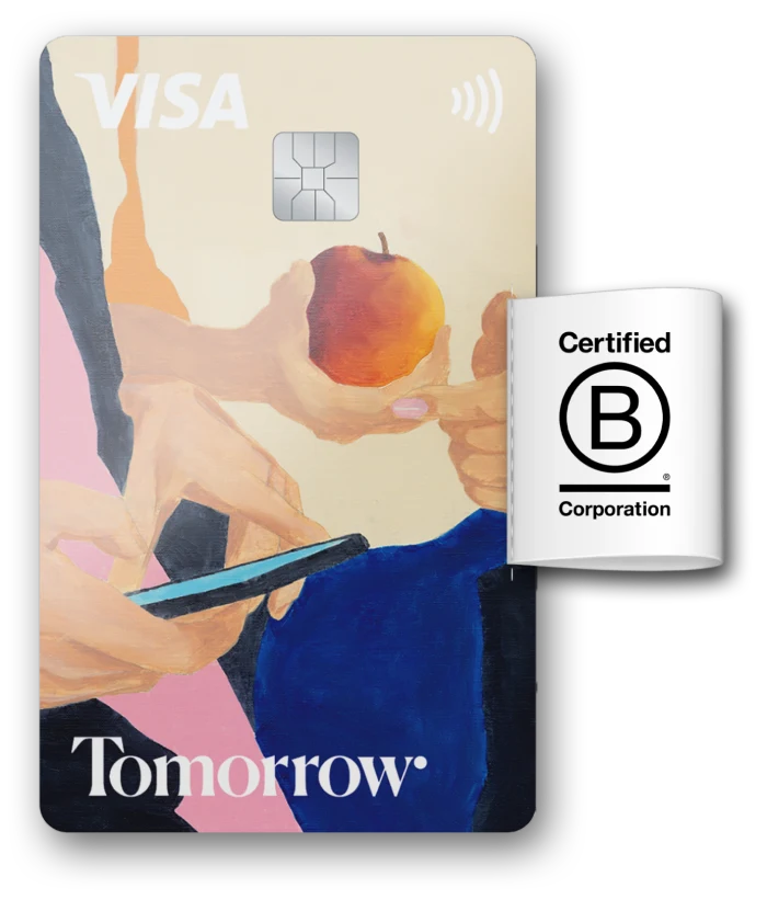 Tomorrow Karte mit B-Corp Label
