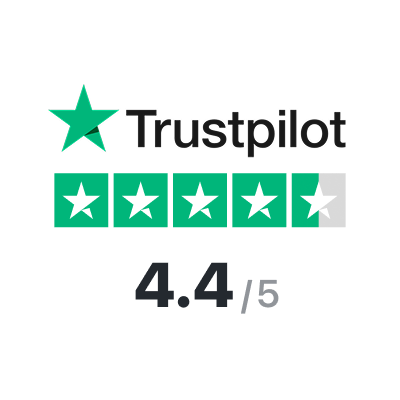 Trustpilot-Bewertung: 4,4/5 Sterne