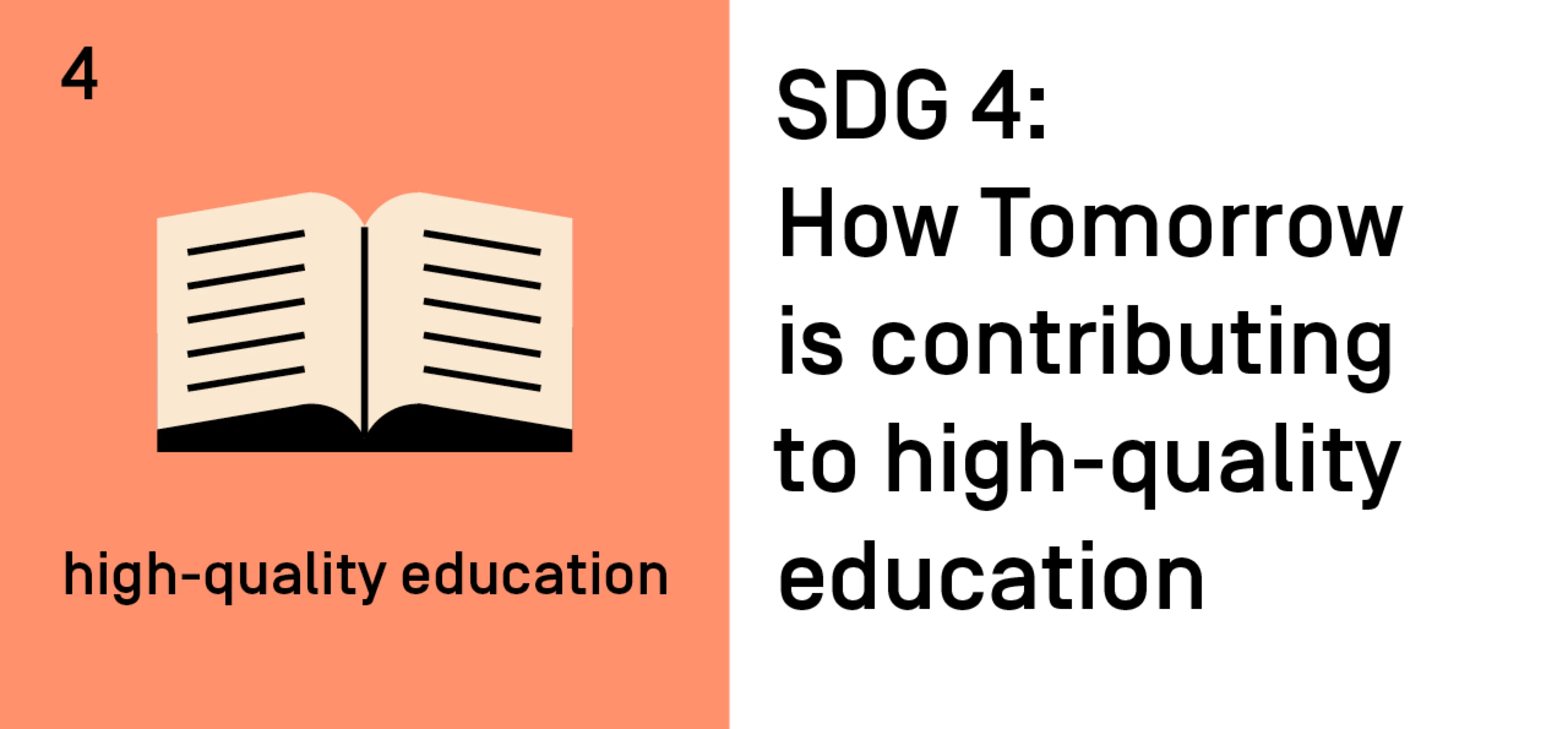 SDG 4: How Tomorrow is contributing to high-quality education