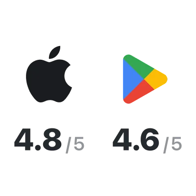 App store and Play Store stars