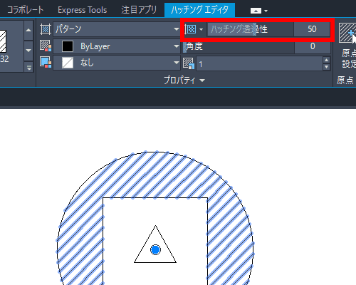 autocad ストア ハンチング