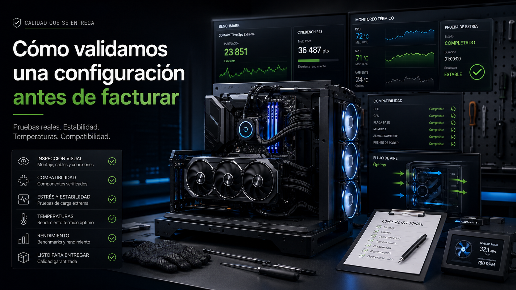 Cómo validamos una configuración antes de facturar
