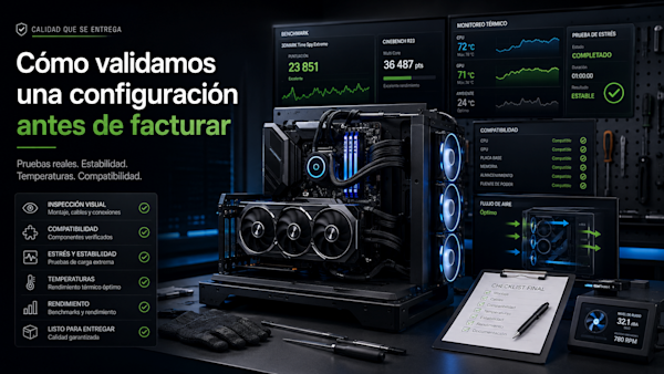 Cómo validamos una configuración antes de facturar