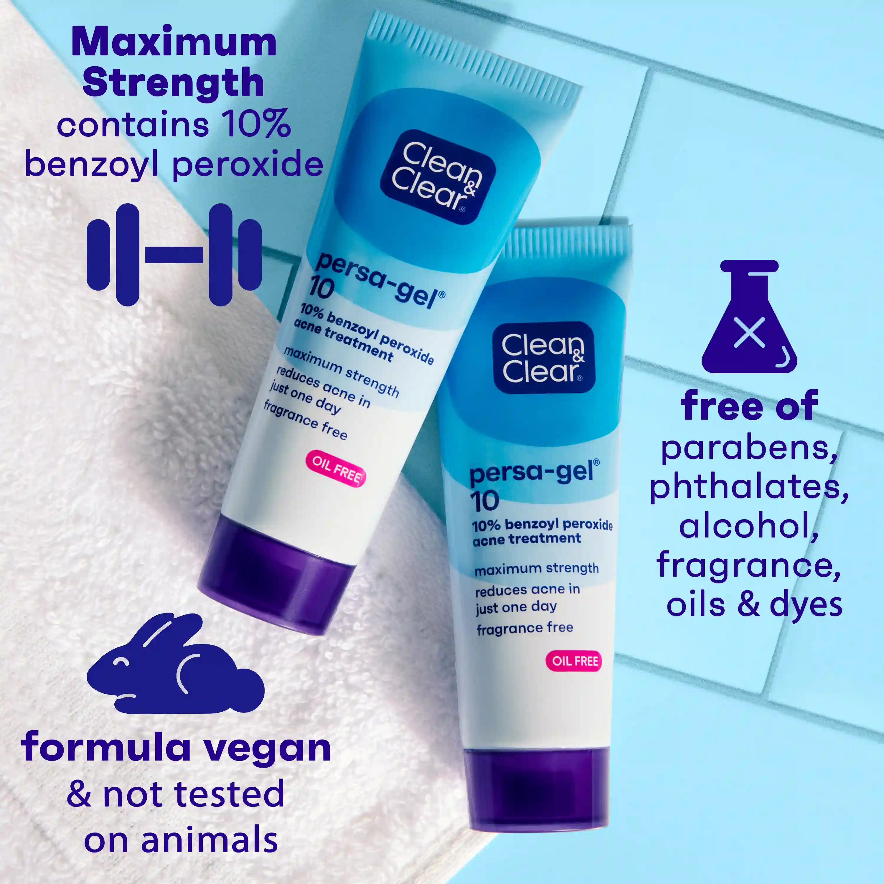 Persa-Gel® 10 Acne Medication Benzoyl Peroxide Cream | Clean & Clear®