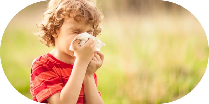 Young child with allergies