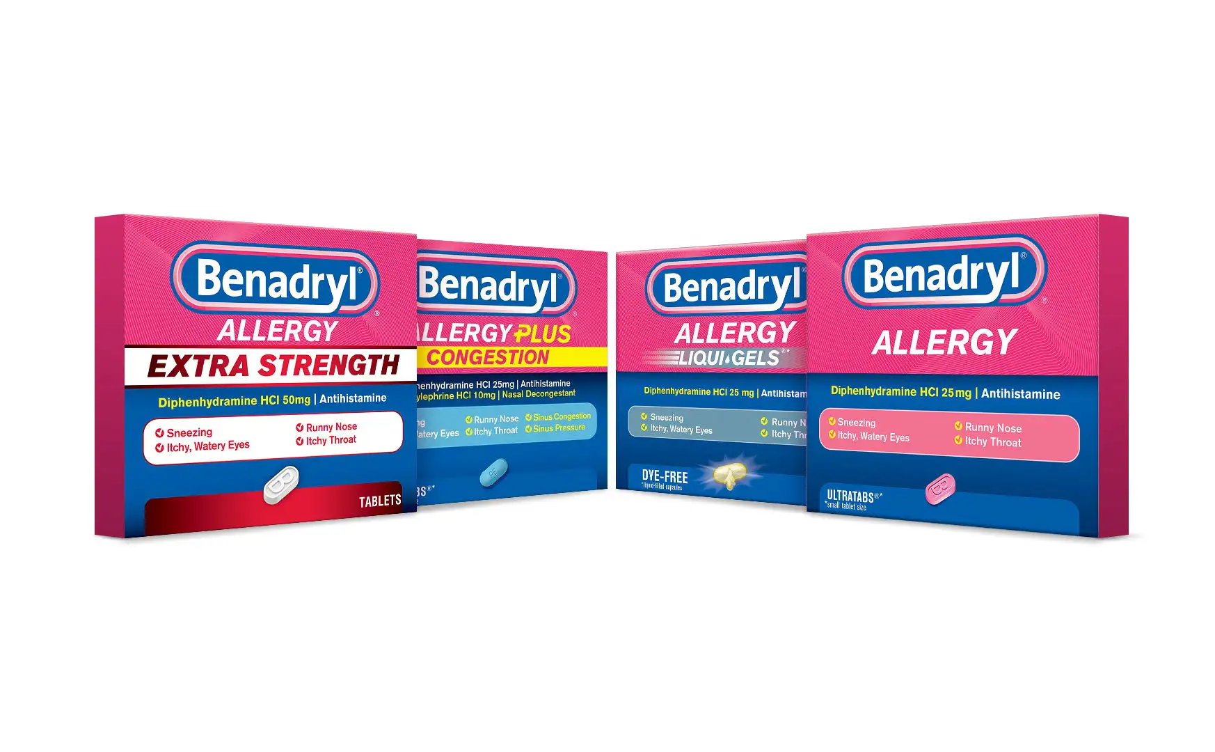 Benadryl Allergy Dye-Free Liqui-gels for hay fever and allergies relief