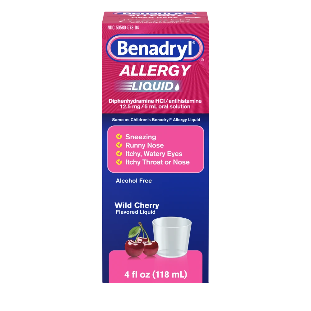 BENADRYL® Allergy Oral Solution Wild Cherry package front