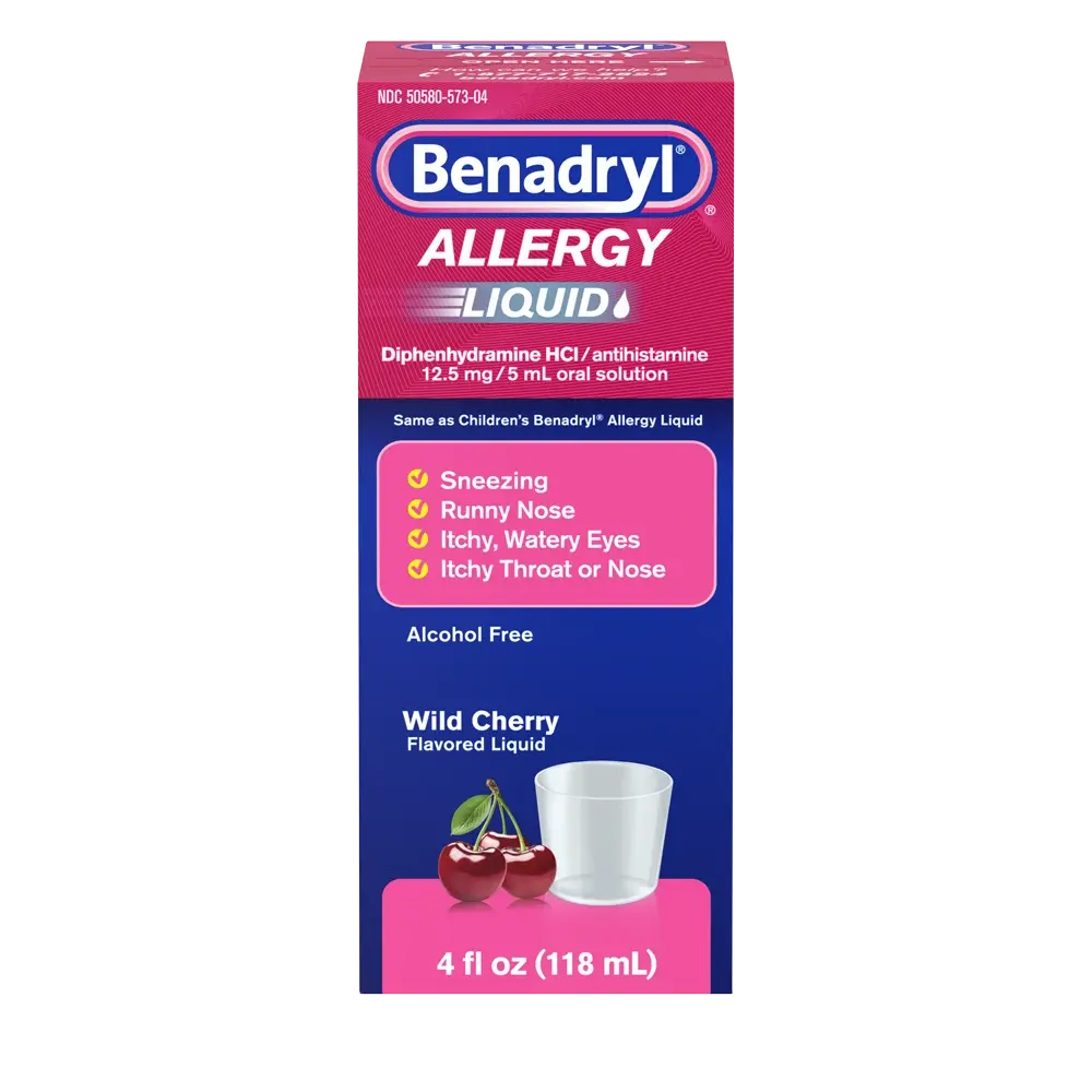 BENADRYL® Allergy Oral Solution Wild Cherry package front
