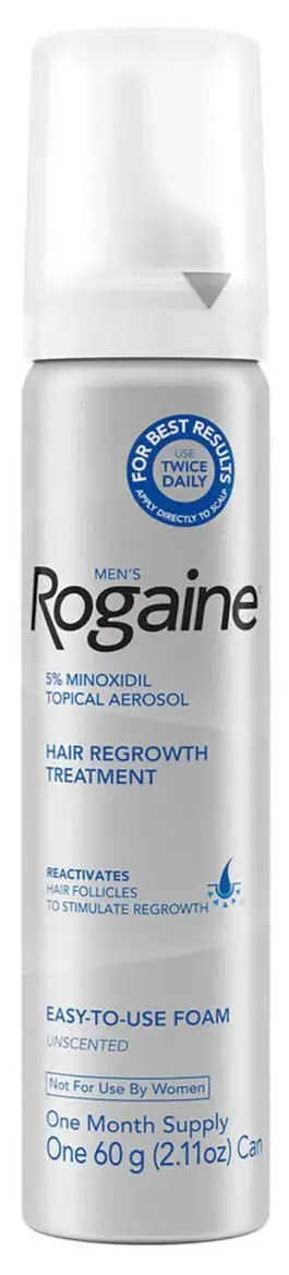 Men's ROGAINE® Foam Solution on a white background.