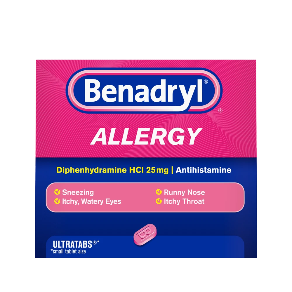 BENADRYL® Allergy ULTRATABS® Tablets  package front