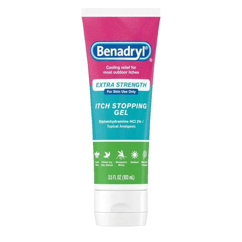 BENADRYL® Itch Stopping Gel Extra Strength package front