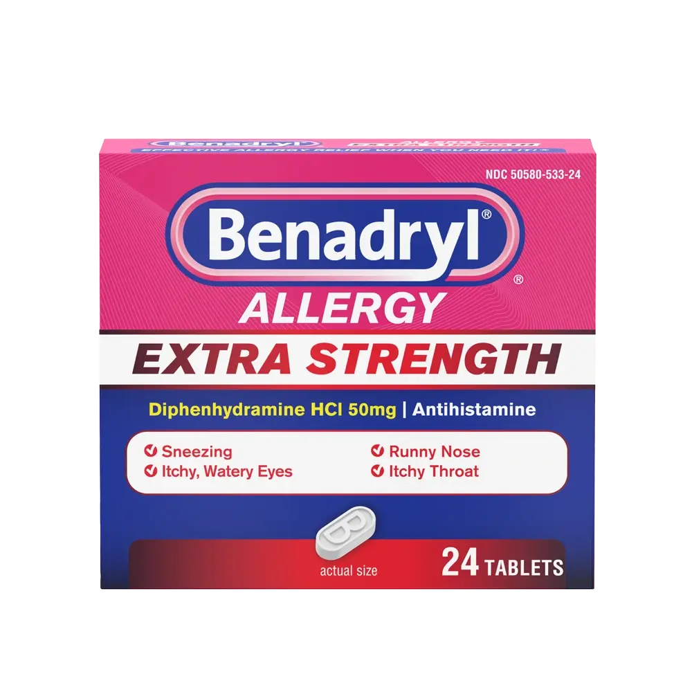 BENADRYL® Extra Strength Tablets  package front