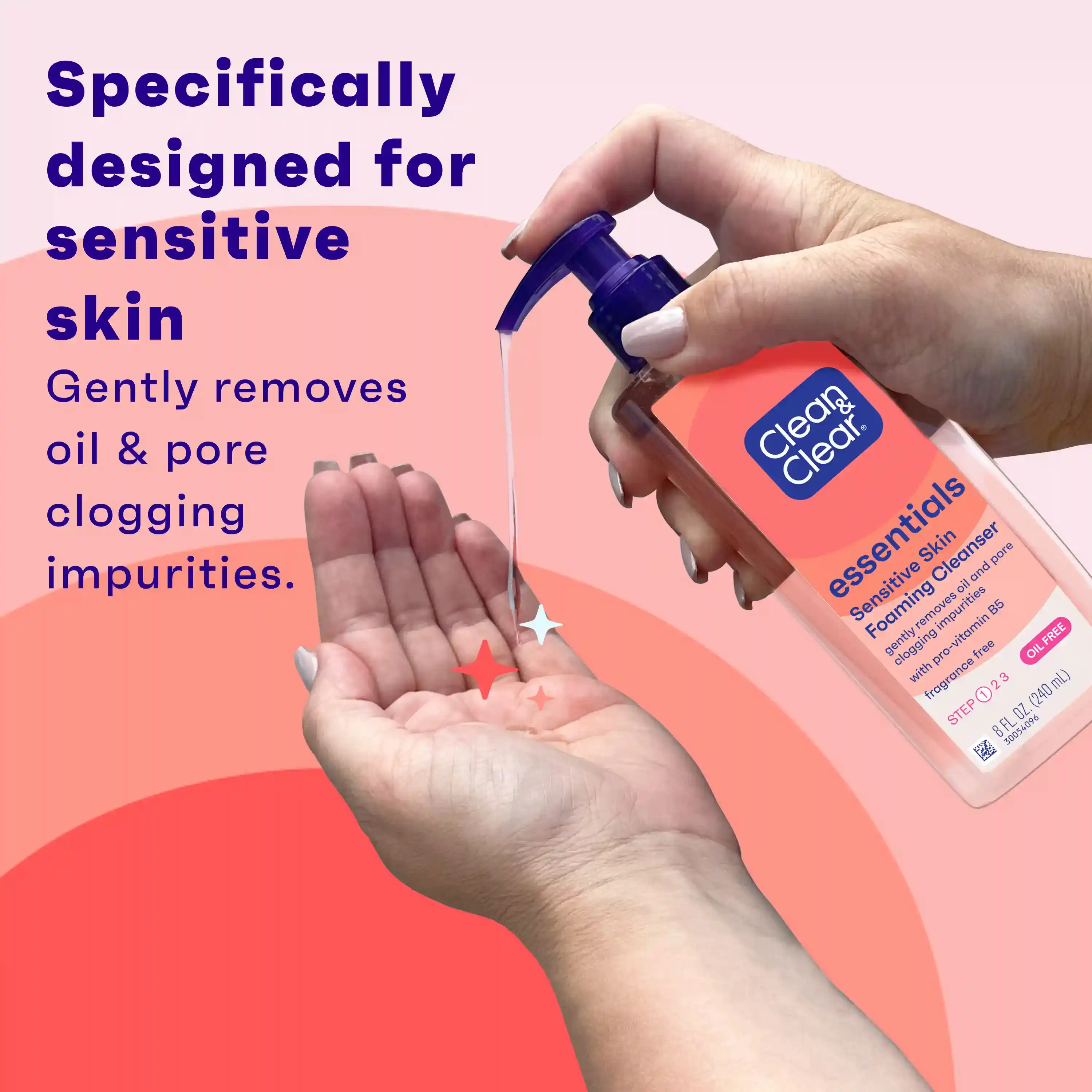 Specifically designed for sensitive skin, gently remove oil & pore clogging impurities