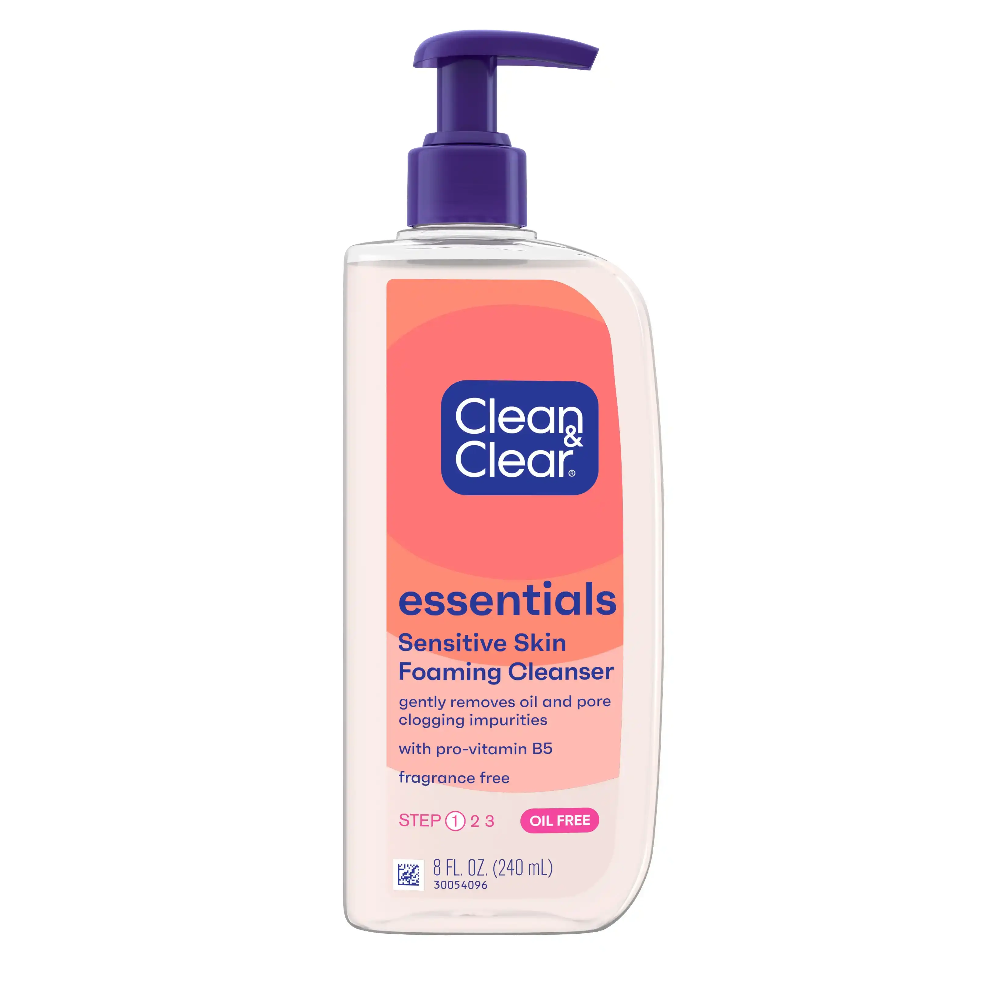 Clean & Clear® Essentials Sensitive Skin Foaming Facial Cleanser Front of Packaging