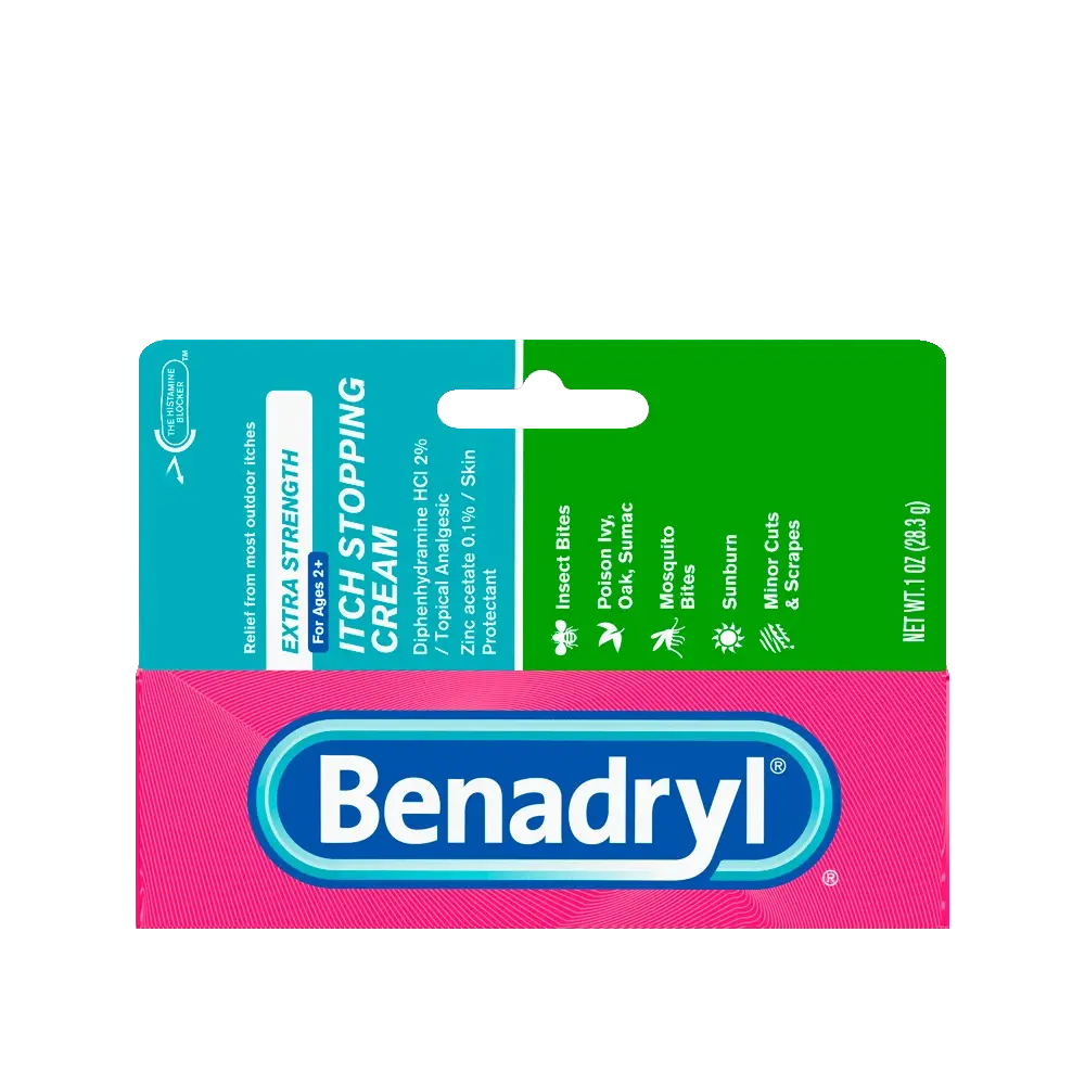Original Strength BENADRYL® Itch Stopping Cream Small package front