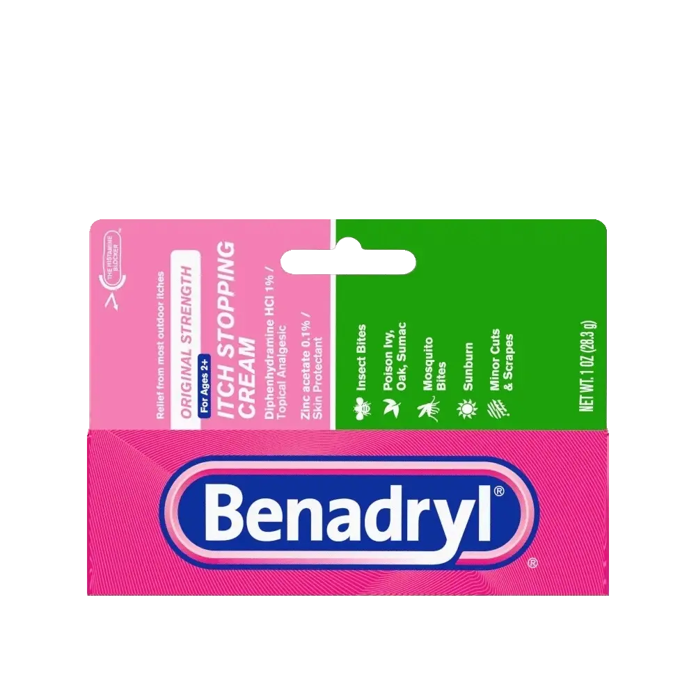 Original Strength BENADRYL® Itch Stopping Cream package front