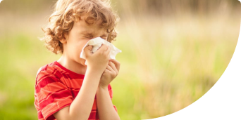 Young child with allergies