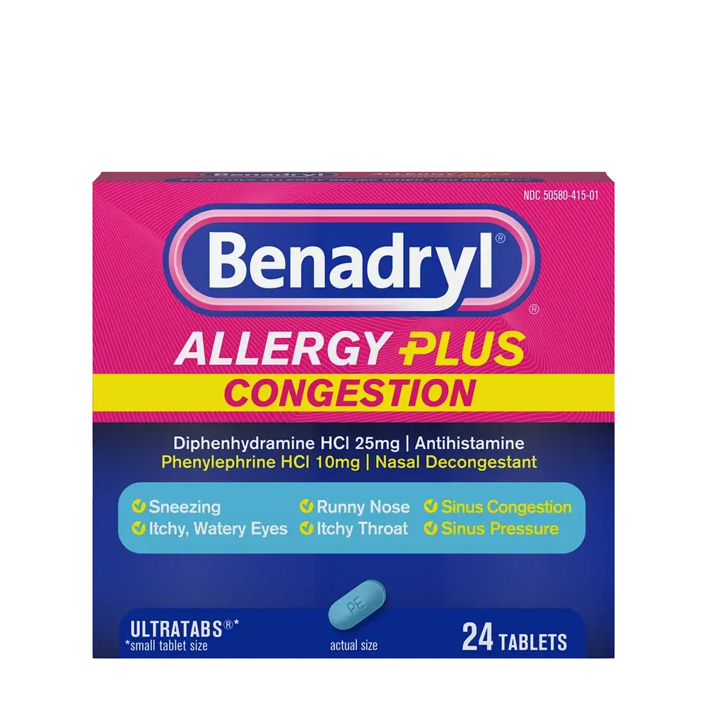 BENADRYL® Allergy Plus Congestion package front