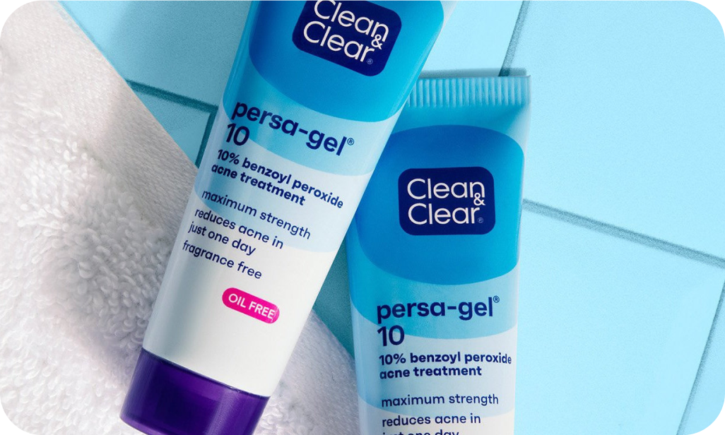 Two persa-gel 10 acne treatment products