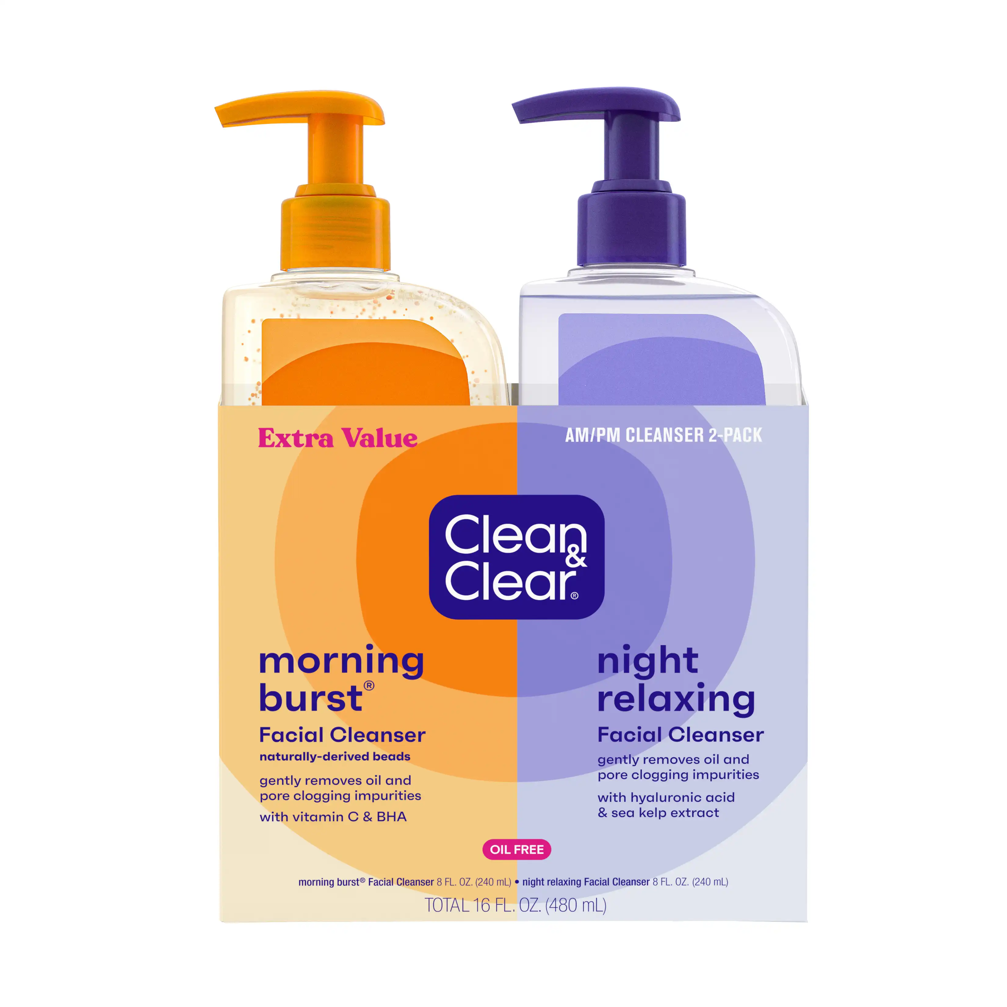 Morning Burst® Day & Night Cleanser 2-Pack Front of Packaging