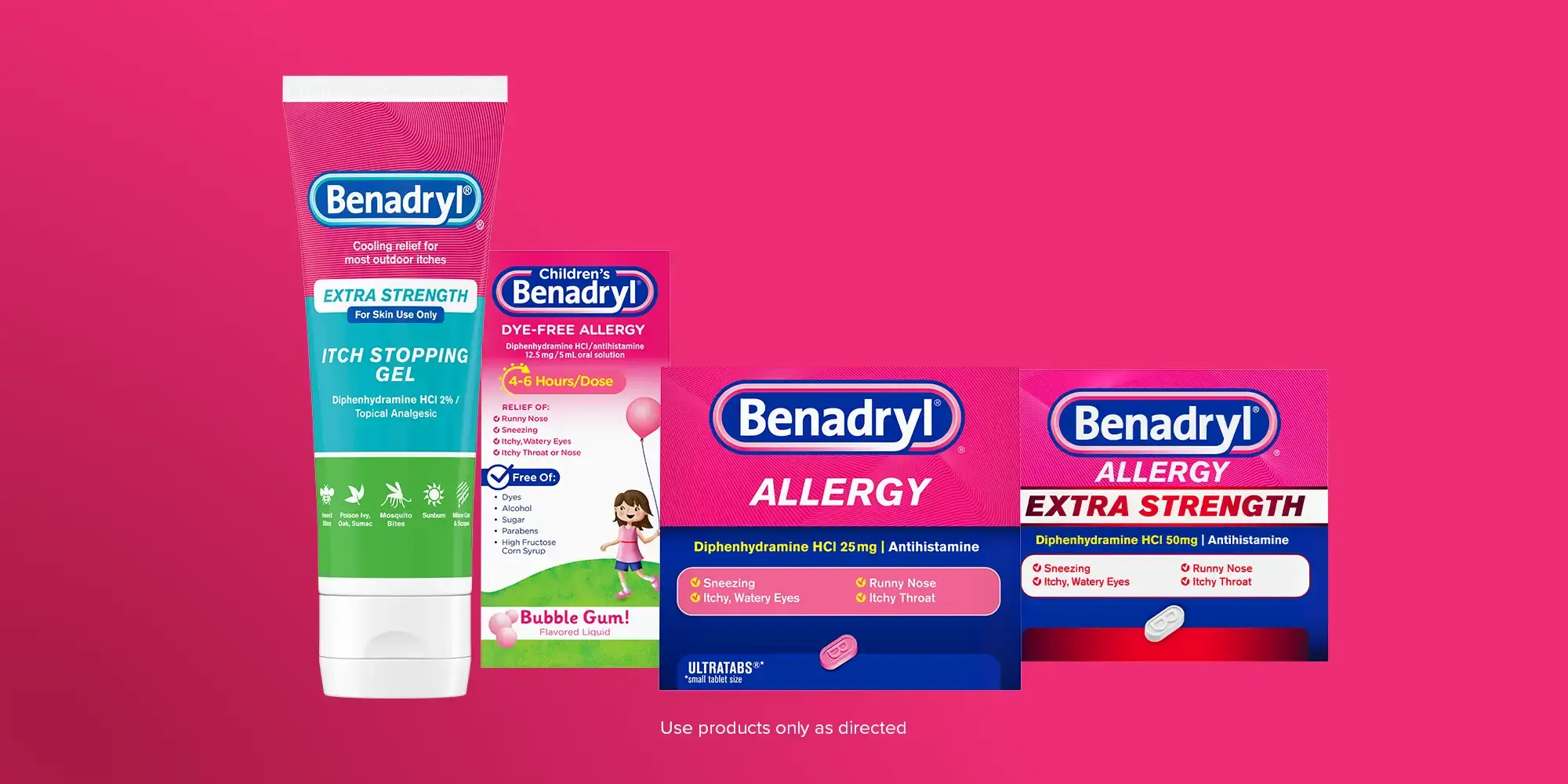 Benadryl allergy product lineup