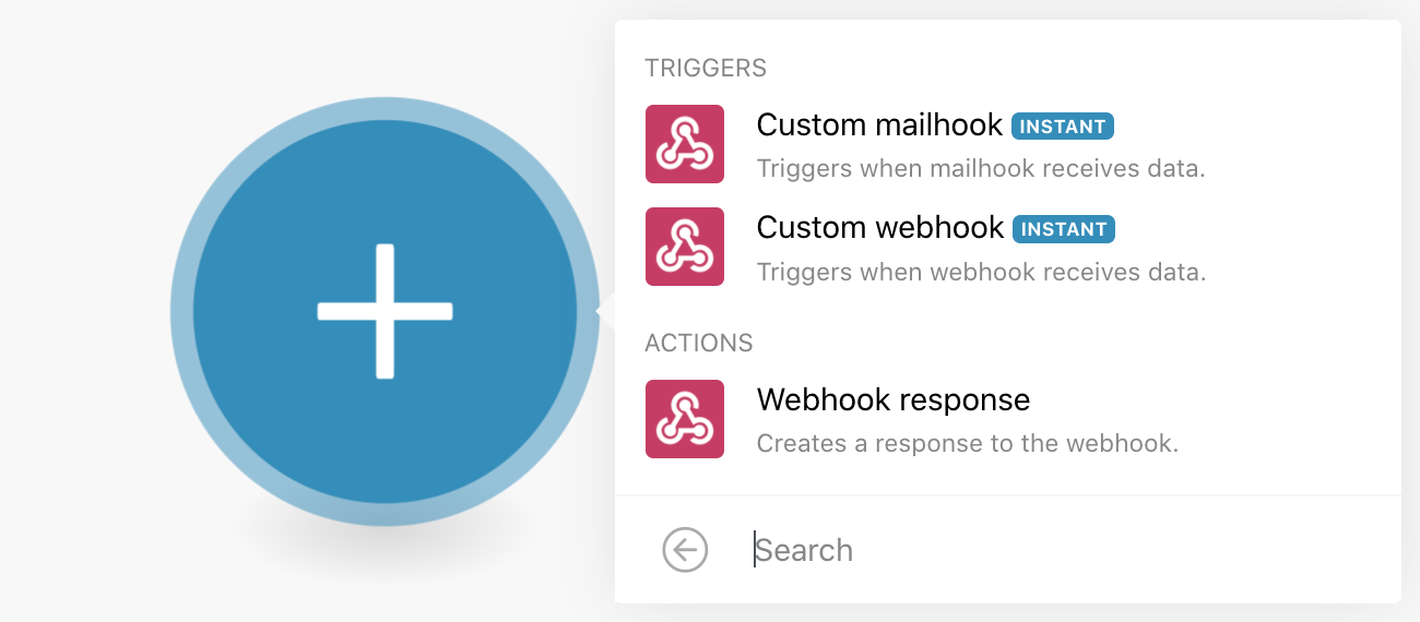 Make - Custom webhook trigger