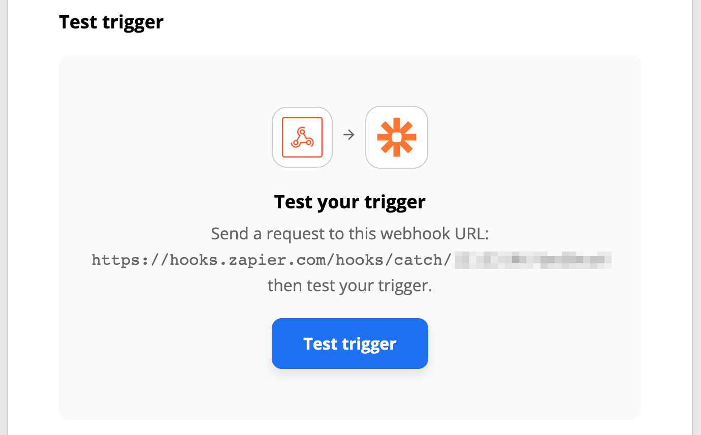 Zapier - test trigger