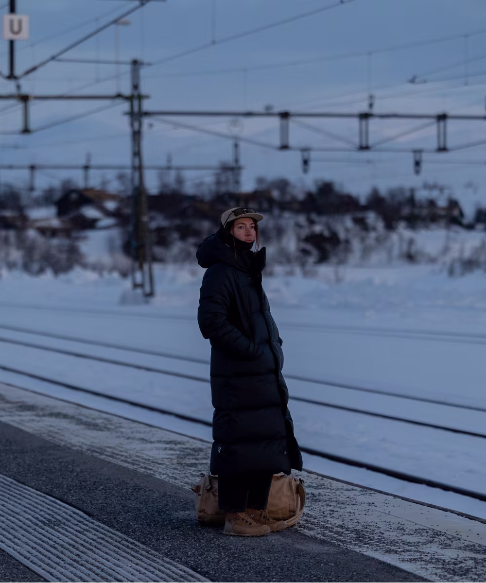 Waiting for the train