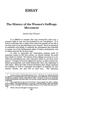 The History of the Women's Suffrage Movement