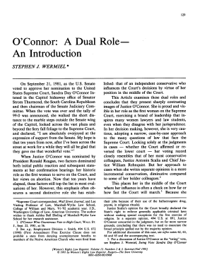 O'Connor: A Dual Role — An Introduction