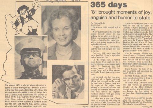 365 Days: '81 brought moments of joy, anguish and humor to state