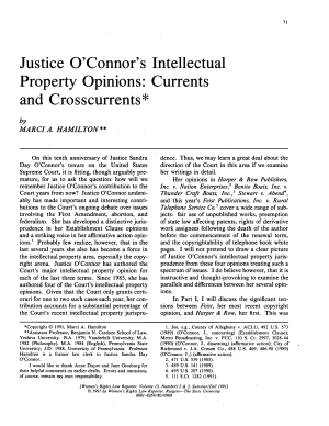 Justice O'Connor's Intellectual Property Opinions: Currents and Crosscurrents