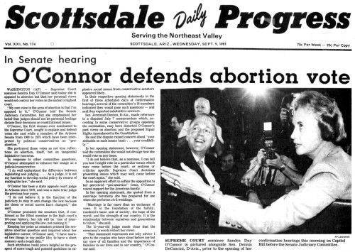 In Senate hearing O'Connor defends abortion vote