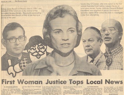 First Woman Justice Tops Local News