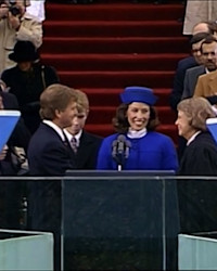 Swears in Dan Quayle as Vice President of the United States Swears in Dan Quayle as Vice President of the United States