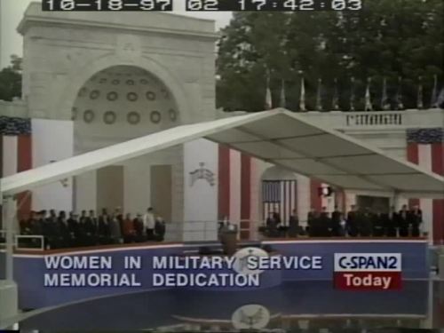 Remarks at dedication of Women's Military Memorial at Arlington National Cemetery
