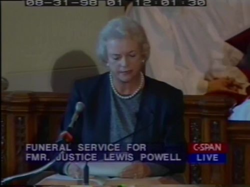 Remarks at funeral of Justice Lewis Powell