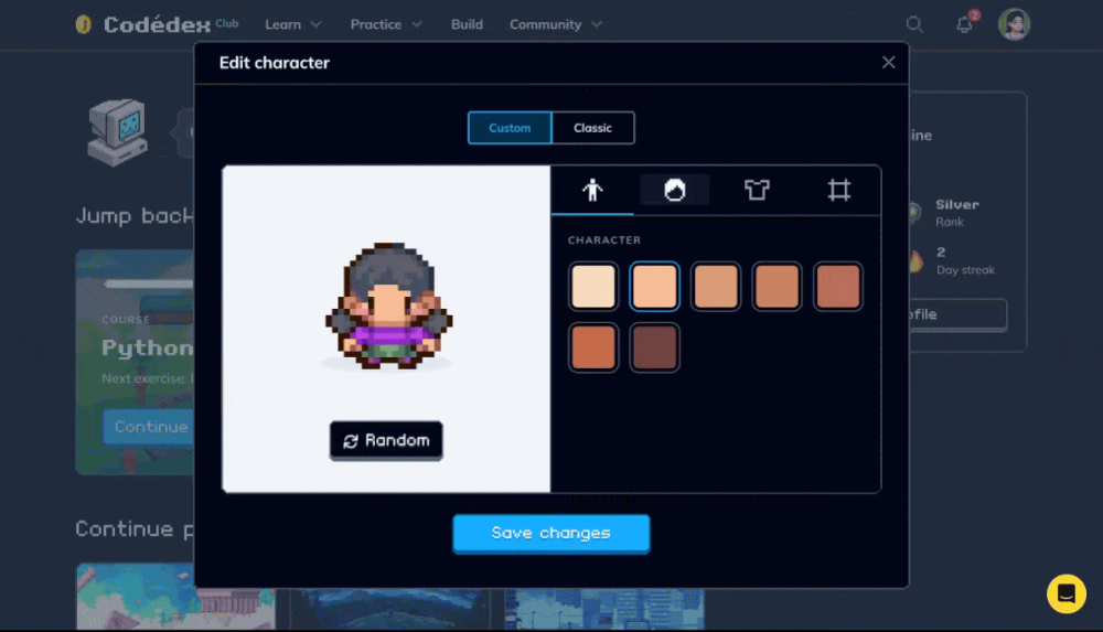 Character customizer