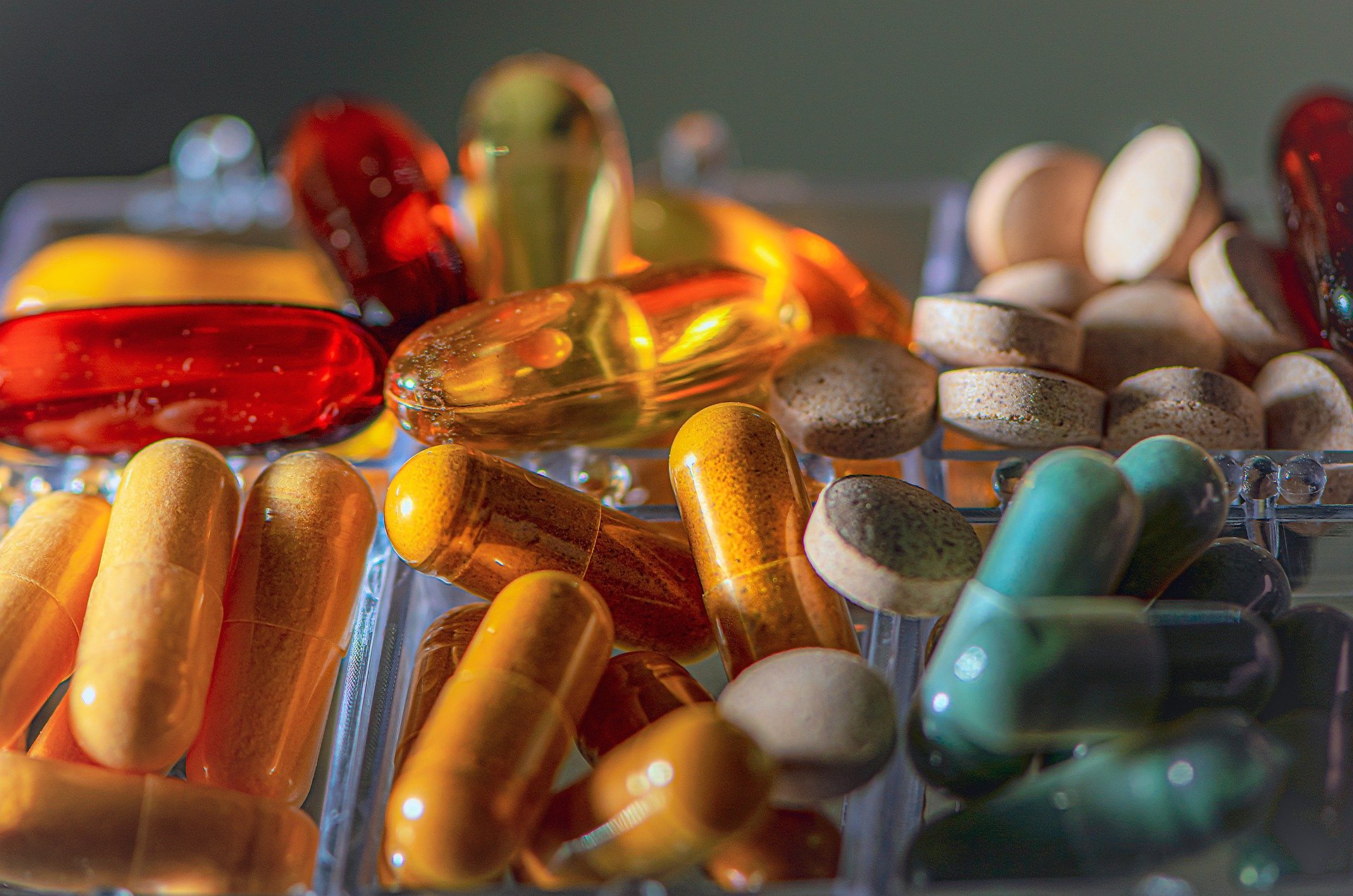 Various types of vitamins and supplements 
