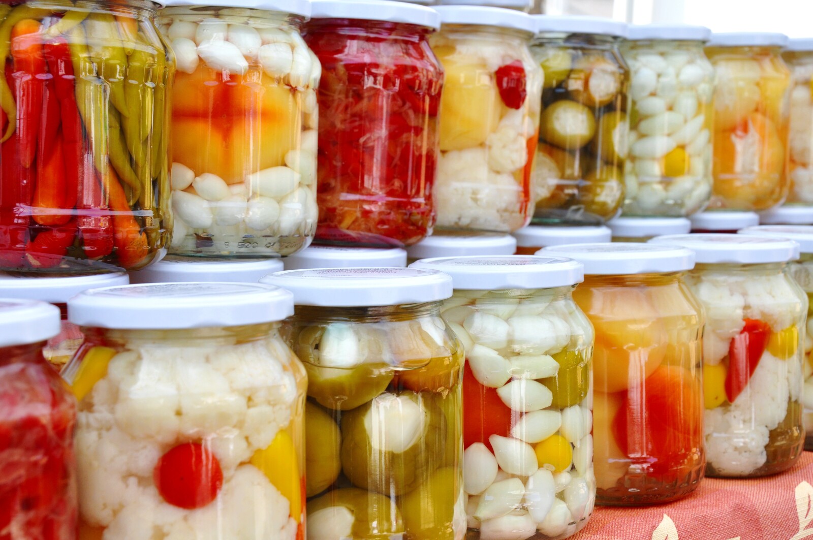jars of fermented foods 