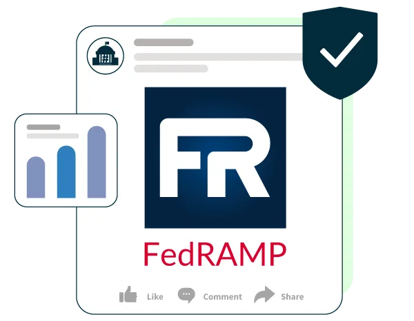 Hootsuite-Produktaufnahme mit FedRamp-Logo