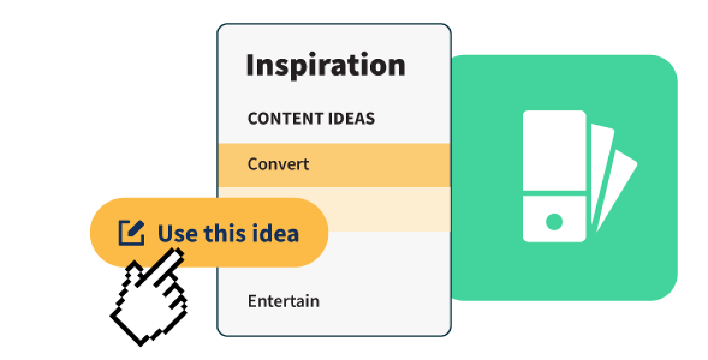 Hootsuite dashboard showing content inspiration and ideas