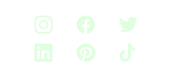 Twitter, facebook, instagram, pinterest, tiktok and linkedin