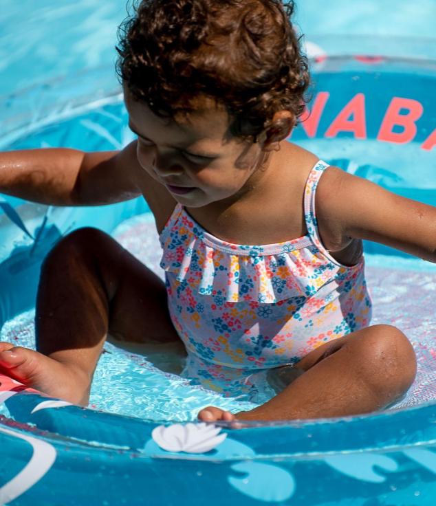 Aiihoo Maillot De Bain Une Pièce Enfant Fille Anti UV Manches Longues - Combinaison Plongée Surf Natation