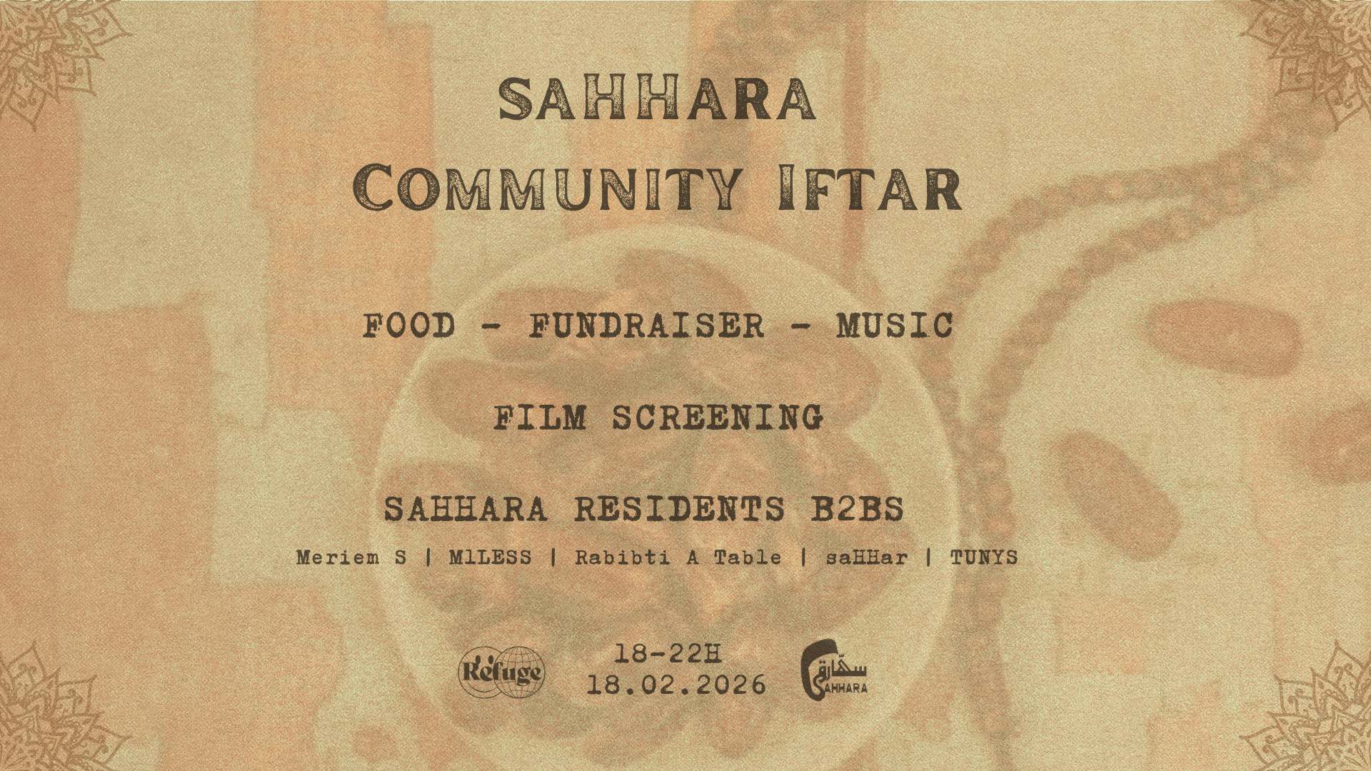 saHHara Community Iftar سَهّارة | Meriem S, Rabibti Atable, saHHar, TUNYS & M1LESS