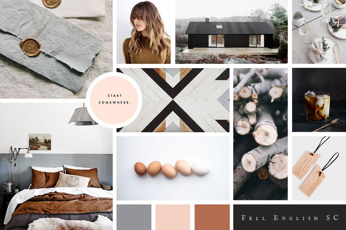 Interior design mood board 