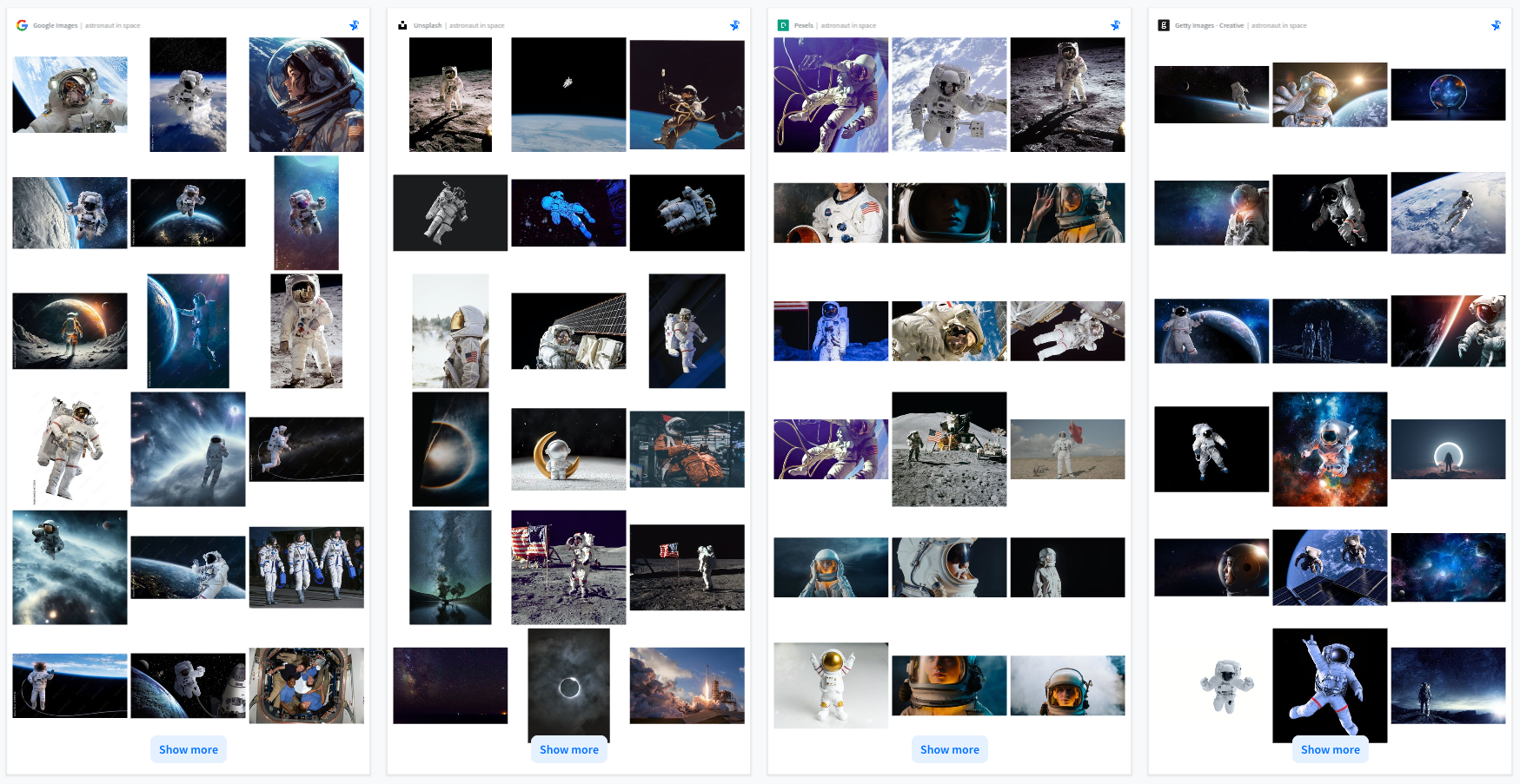Popsync image results for “astronaut in space” 