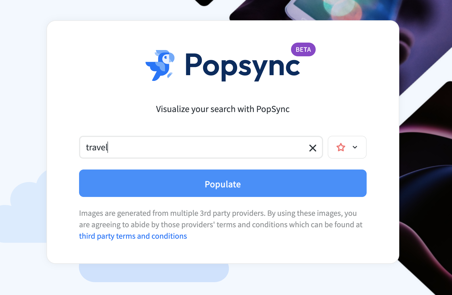 popsync search bar