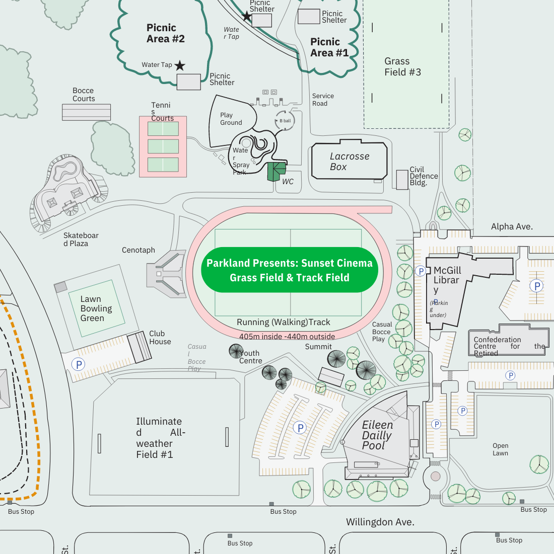 Sunset Cinema Map