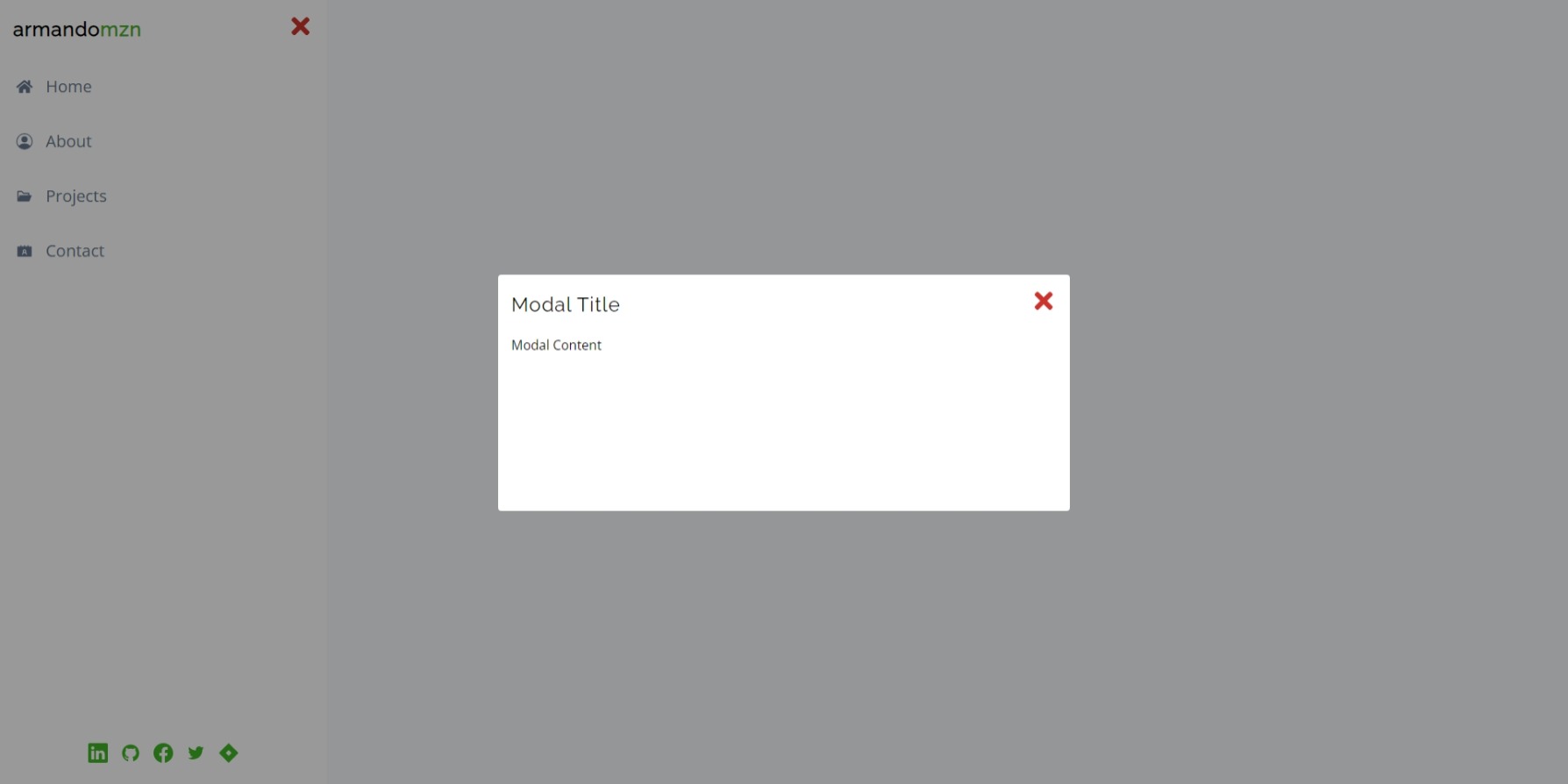 sidebar modal